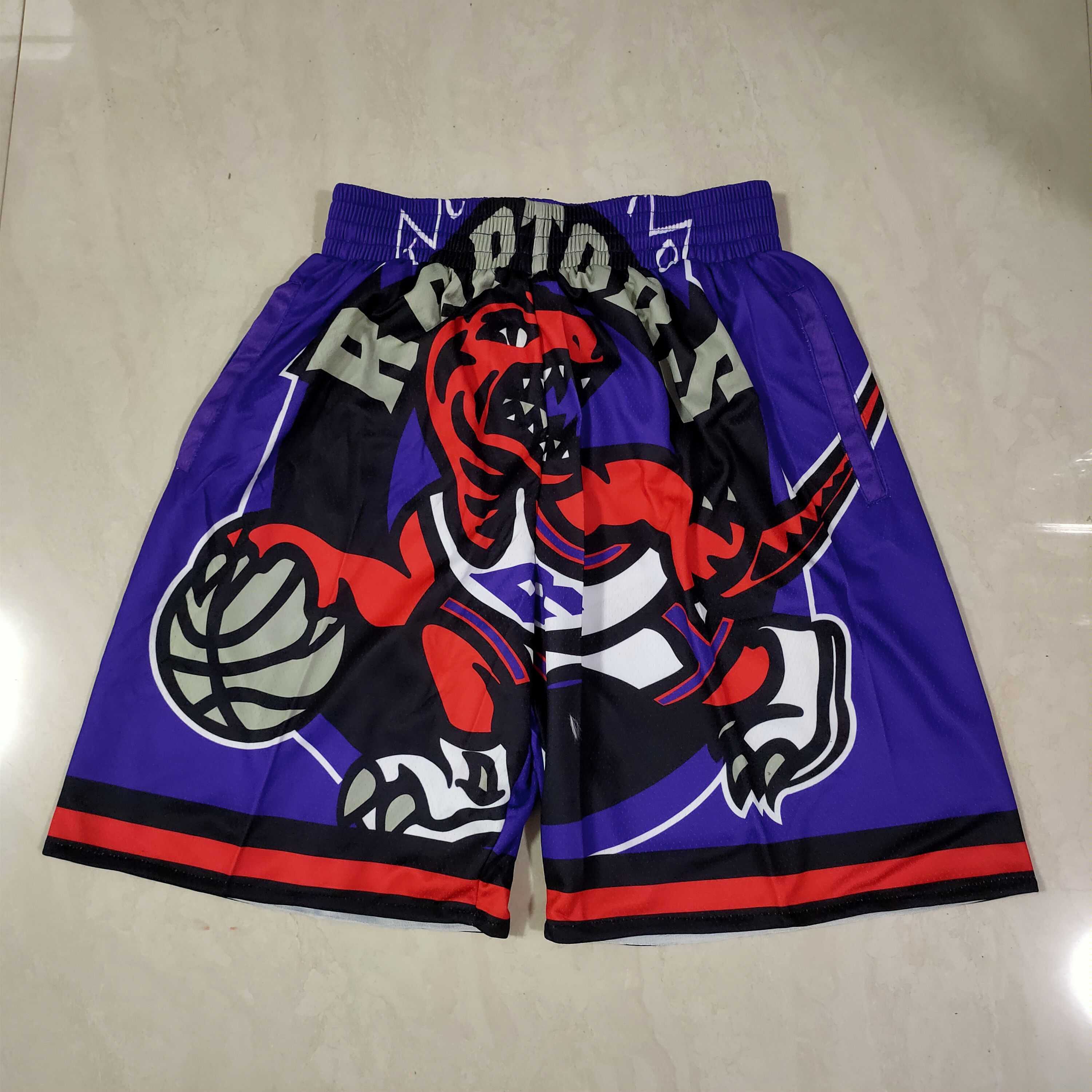 Men NBA 2021 Toronto Raptors Purple Shorts